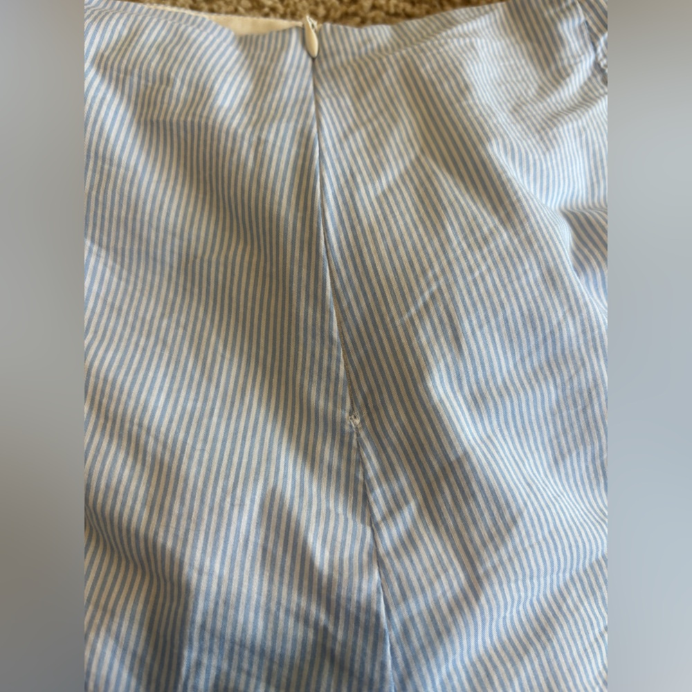 Revolve super down blue and white striped shorts with front tie - Picture 6 of 8